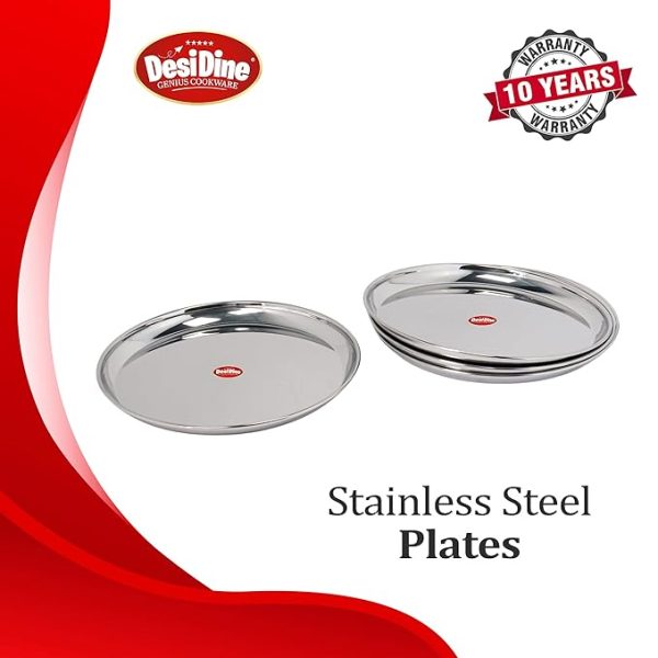 Steel Square Shape Snacks Plates